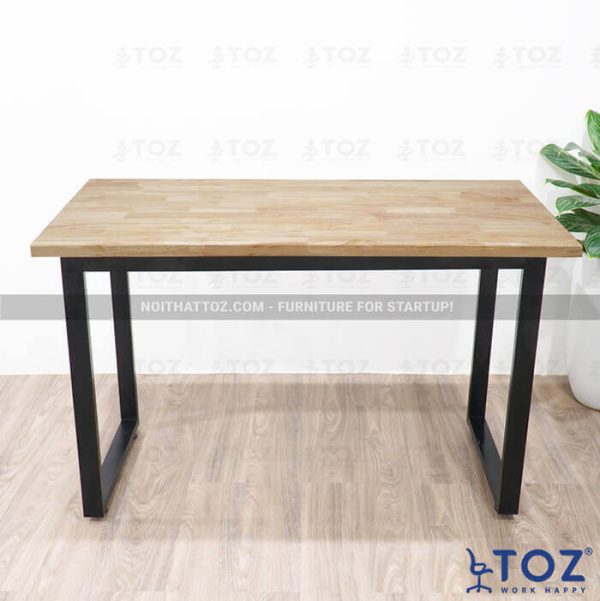 Bàn làm việc tại nhà chân sắt chữ U 1m2 BUD-CS 1 giang den cao su final