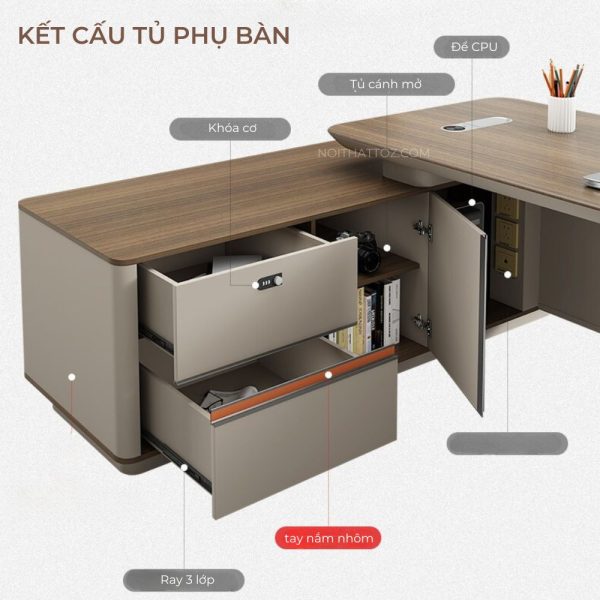 Bàn giám đốc cao cấp Agnes MG669 3 ban giam doc cao cap s664 1