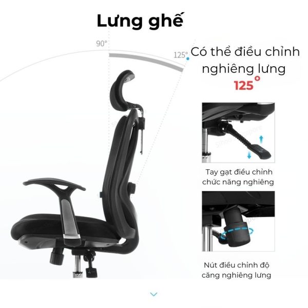 Ghế công thái học Ergonomic Sihoo M16 3 m16 2