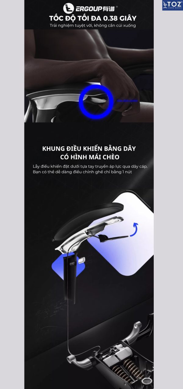 Ghế công thái học Ergonomic Ergoup GTchair Dvary Butterfly Đen 3 ghe cong thai hoc Ergonomic GTchair Ergoup Butterfly den 2