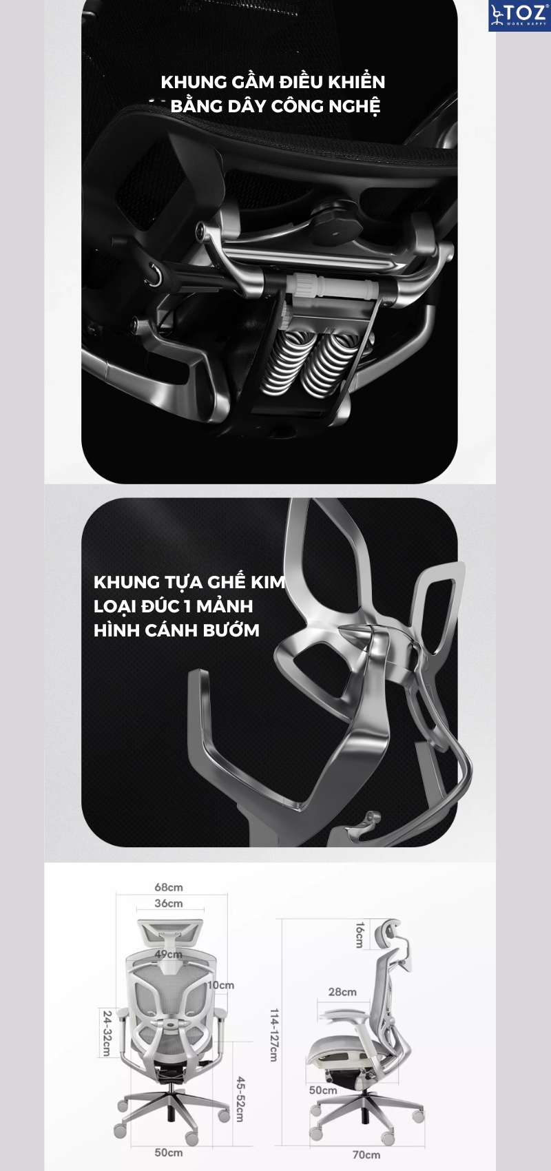 Ghế công thái học Ergonomic Ergoup GTchair Dvary Butterfly Đen 22 ghe cong thai hoc Ergonomic GTchair Ergoup Butterfly den 5