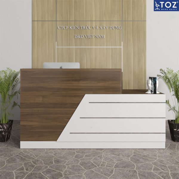 Quầy lễ tân QLT07 2m4 3 quay le tan z7 1