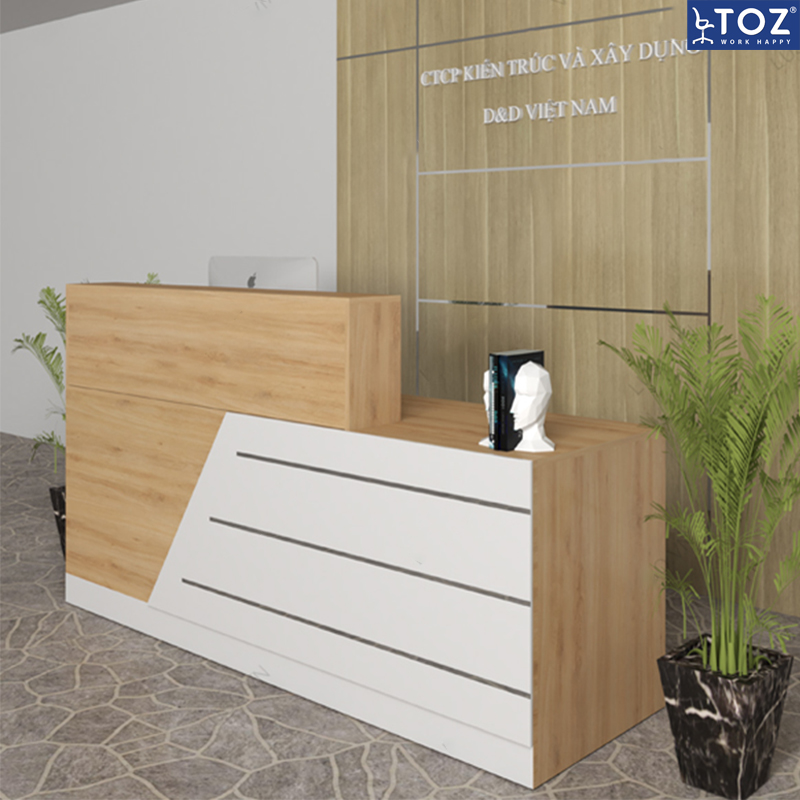 Quầy lễ tân QLT07 2m4 4 quay le tan z7