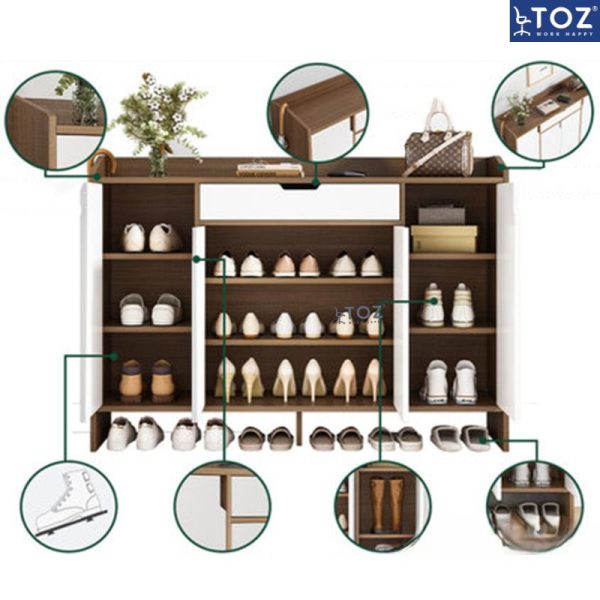 Tủ để giày dép 3 cánh TG06-120 1 TU GIAY 11