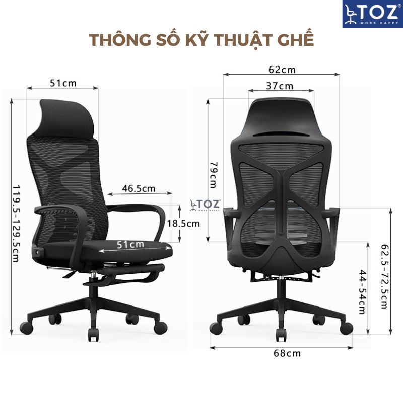 Ghế công thái học Ergonomic Yaris giá rẻ A937 23 ghe xoay luoi 937CN 7