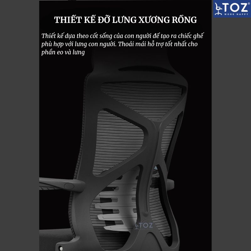 Ghế công thái học Ergonomic Yaris giá rẻ A937 18 ghe xoay luoi 937CN 8